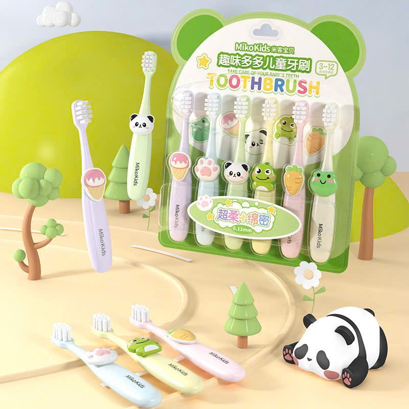 Set 6 bàn chải đánh răng cho bé, cực mềm siêu êm, 1 vỉ 6 cái cho bé từ 3 - 12 tuổi - Tổng Kho Chu Thắm