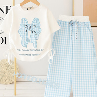 Set Bộ Áo Rút Eo Quần Xuông Cho Bé Gái Dễ Thương Từ 9 - 42kg Chất Mềm Mịn Thấm Hút Mồ Hôi AB123