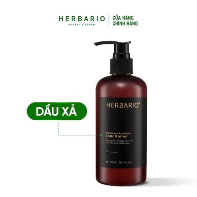 Dầu xả vỏ bưởi & bồ kết Herbario 300ml thuẩn chay