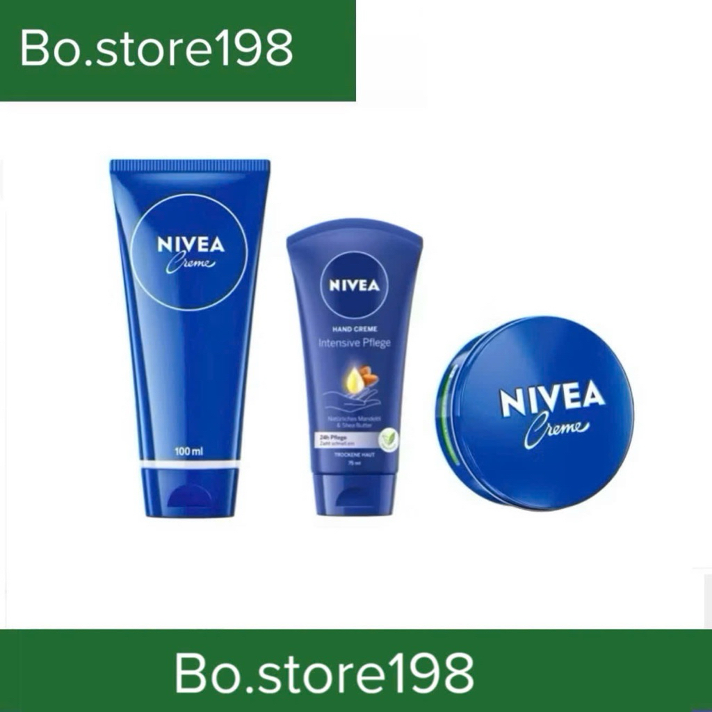 [NỘI ĐỊA ĐỨC] Tuýp kem dưỡng ẩm mặt và body Nivea Creme xanh giúp dưỡng ẩm da sáng mịn