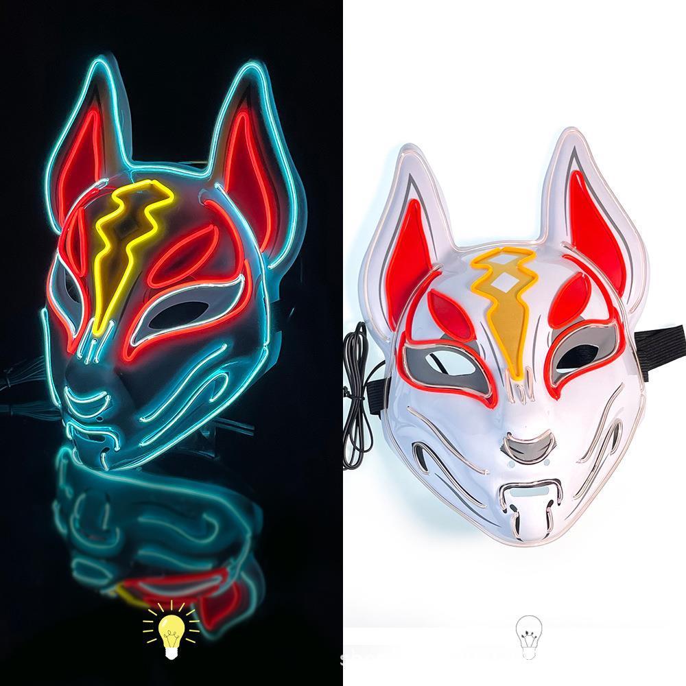 Mặt Nạ Cáo Hoá Trang Bằng Nhựa PVC Có Led - FoxSoul LED Mask Tặng kèm PIN
