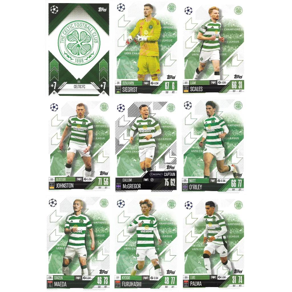 Thẻ lẻ cầu thủ Match Attax 2024-25 - Lựa chọn cầu thủ - Celtic FC - STT 370 - 378