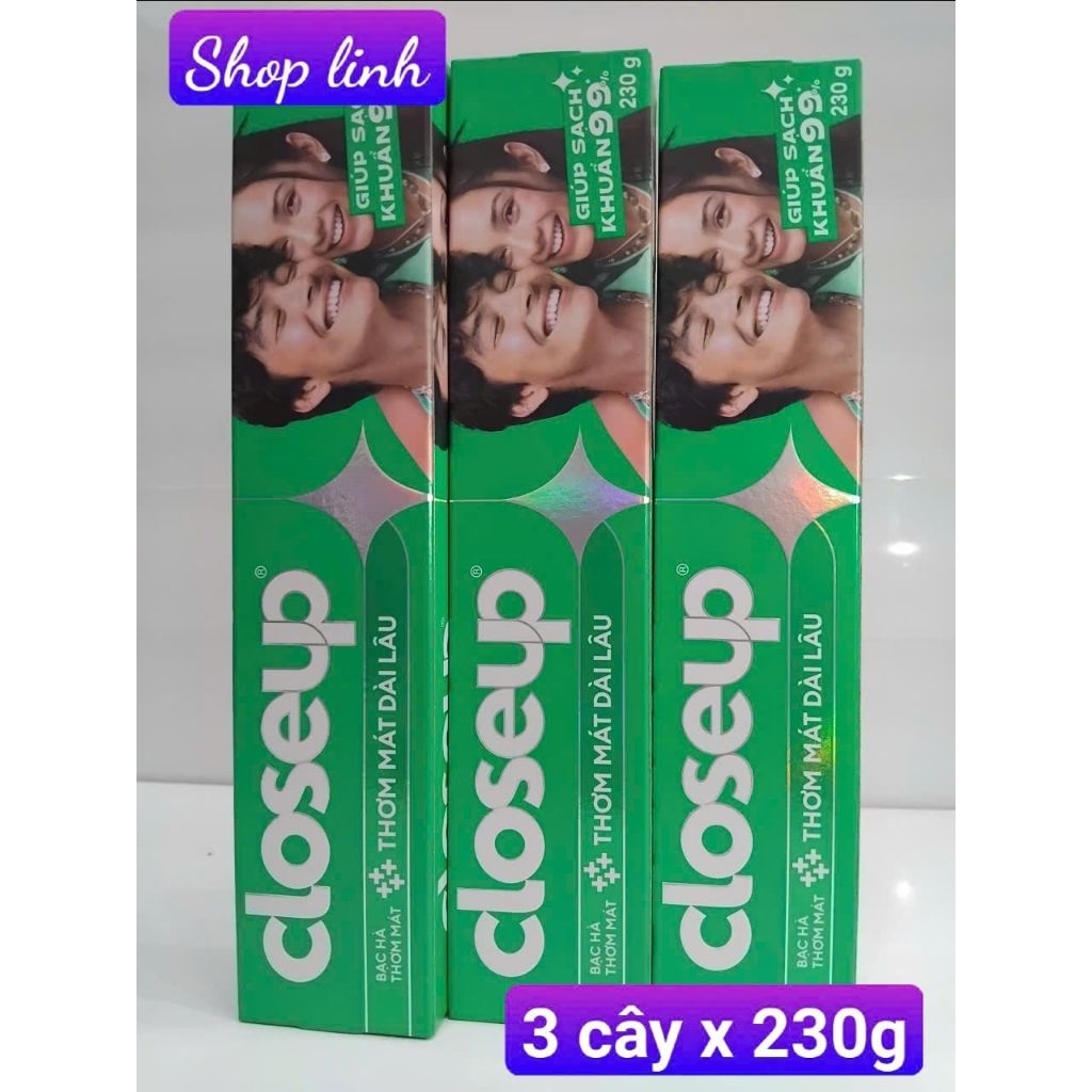 Kem đánh răng closeup bạc hà (3 cây x230g)