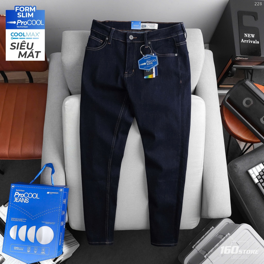Quần Jean Procool ICONDENIM CoolMax Performance Indigo Slim QJID0228