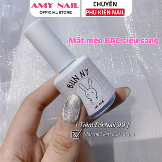 Sơn Gel Mắt Mèo Kim Cương Ánh Bạc BUNNY – Hiệu Ứng Từ Tính Lấp Lánh, Ánh Sáng Sang Trọng Chuẩn Salon – AMY NAIL