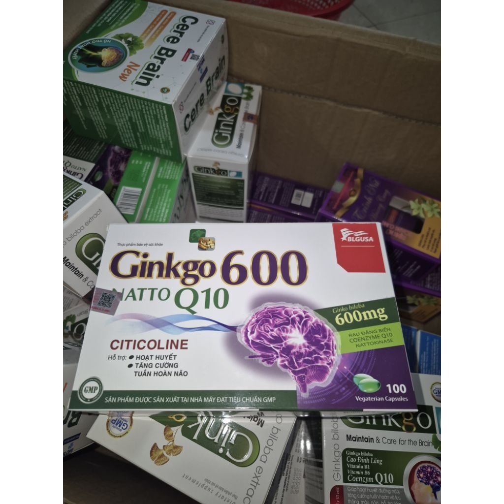 《Date 2028》Ginkgo natto 600mg  hộp 100v hàng chất lượng