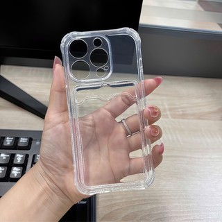 Ốp lưng trong có ngăn đựng thẻ - chống sốc cho iphone 13/13pro/13promax/14/15/16/17/pro/plus/promax