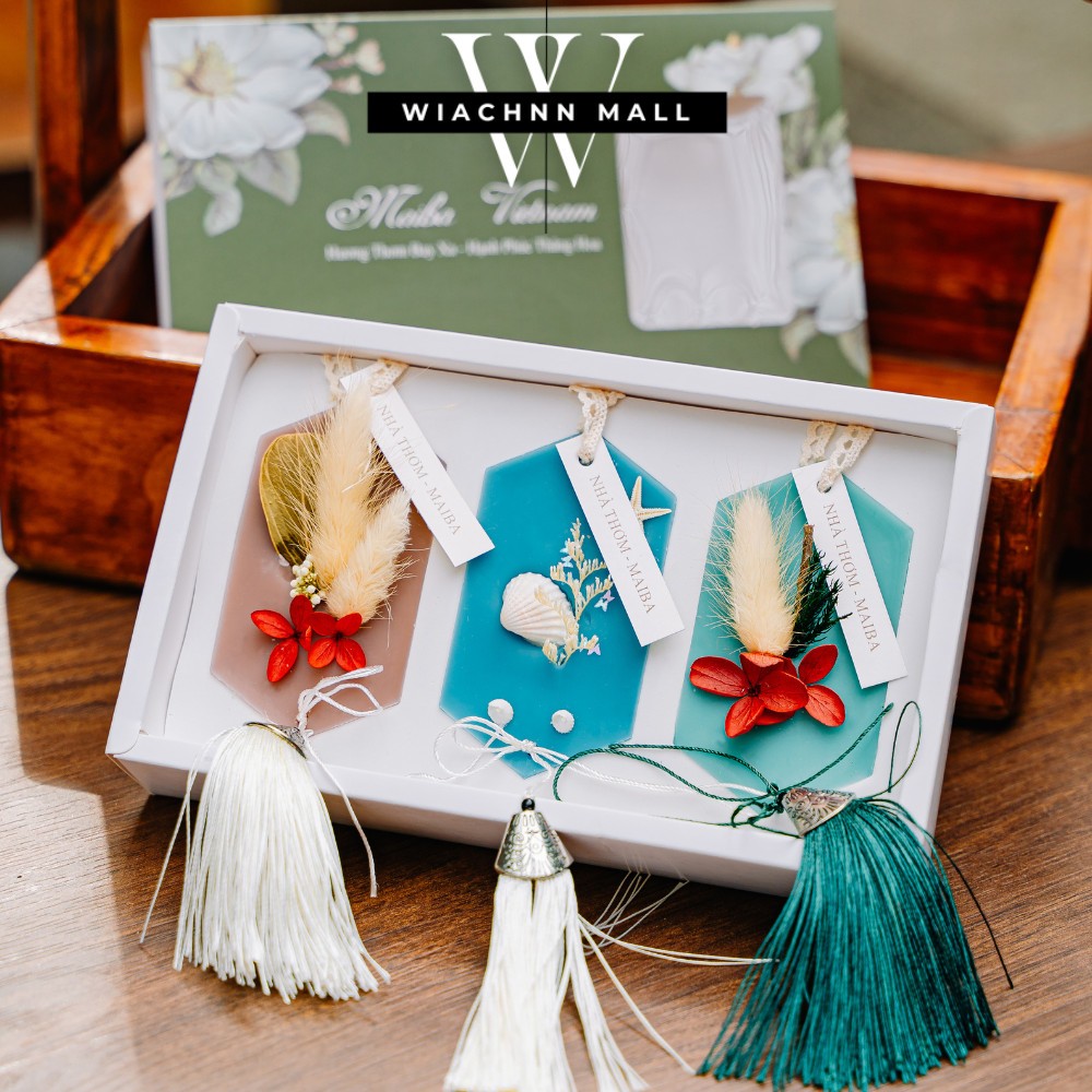 Set Quà Tặng Sáp Thơm Hoa Khô Wiachnn Treo Tủ Quần Áo Khử Mùi Ẩm Mốc Treo Phòng Bàn Làm Việc Tủ Quần Áo Sang Trọng MBST