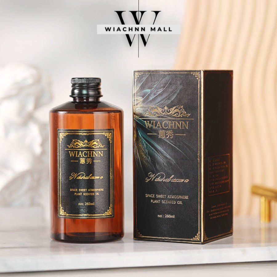 Chai Bổ Sung Tinh Dầu Thơm Phòng WIACHNN 260ml Que Gỗ Tự Khuếch Tán Cho Chai Đã Sử Dụng BS260