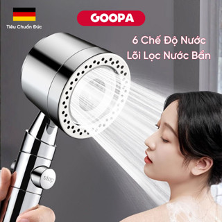  Vòi sen tăng áp GOOPA 6 chế độ phun nước tích hợp bộ lọc nước an toàn khi sử dụng 