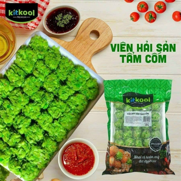 Viên Hải Sản Tẩm Cốm Kitkool 500Gr