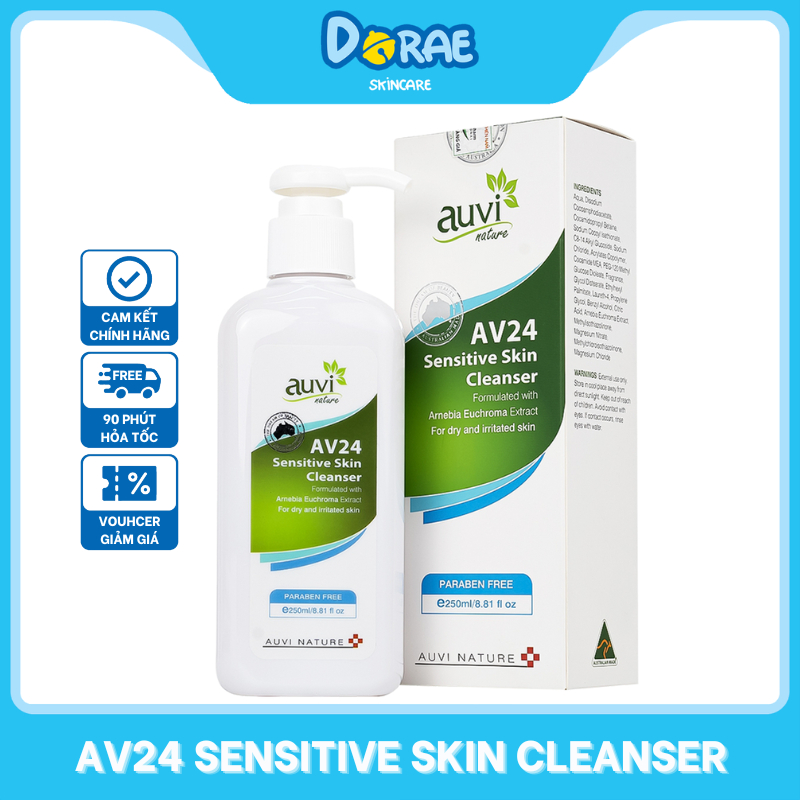AUVI NATURE l Gel tắm giúp làm sạch và dưỡng ẩm AV24 Sensitive Skin Cleanser