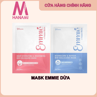  LẺ 01 Miếng Mặt Nạ Sinh Học Dừa Emmie by Happy Skin Cấp Ẩm Phục Hồi Dưỡng Sáng Da 23g Skincare 