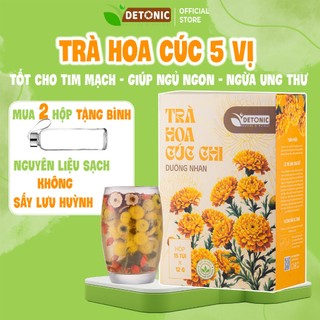  Trà hoa cúc táo đỏ DETONIC giúp ngủ ngon và sâu giấc cải thiện tâm trạng hỗ trợ mát gan thanh nhiệt 
