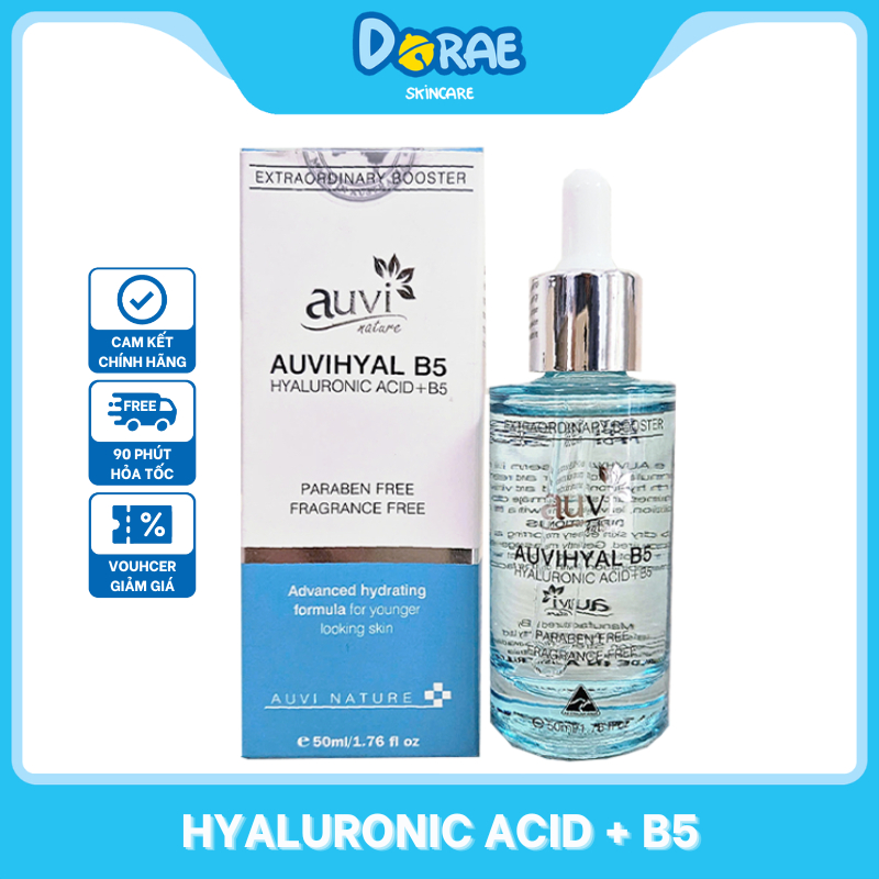 AUVI NATURE l Tinh chất dưỡng ẩm phục hồi Serum Auvihyal B5 - Hyaluronic Acid + B5