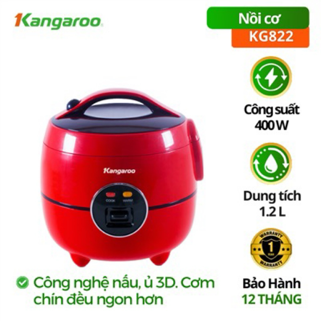 Nồi cơm điện Kangaroo KG822 1,2l