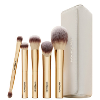   PHIÊN BẢN GIỚI HẠN  Bộ Cọ Trang Điểm Cao Cấp Mini Hourglass Face and Eye Travel Brush Set  5 Món Kèm Hộp Tiện Dụng  