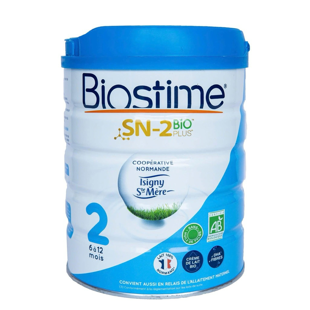 Sữa bò Organic 100% Biostime SN-2 Bio Plus Organic số 2 Hộp 800g, dành cho trẻ từ 6-12m (date t11/2026)