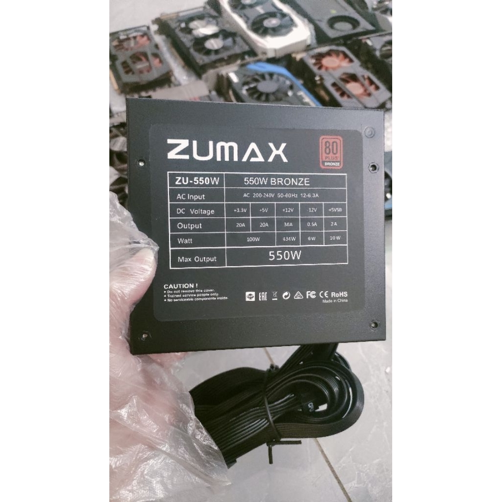 Nguồn máy tính Công suốt thực PC ZUMAX mới 550w 650w 750w 850w công suất thực chuẩn 80 vàng