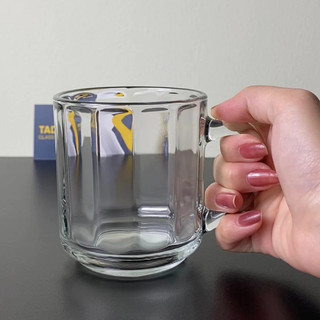 6 Cái Ly Thuỷ Tinh UG 345 295ml Thái Lan, sọc quai cầm chuyên dùng uống trà