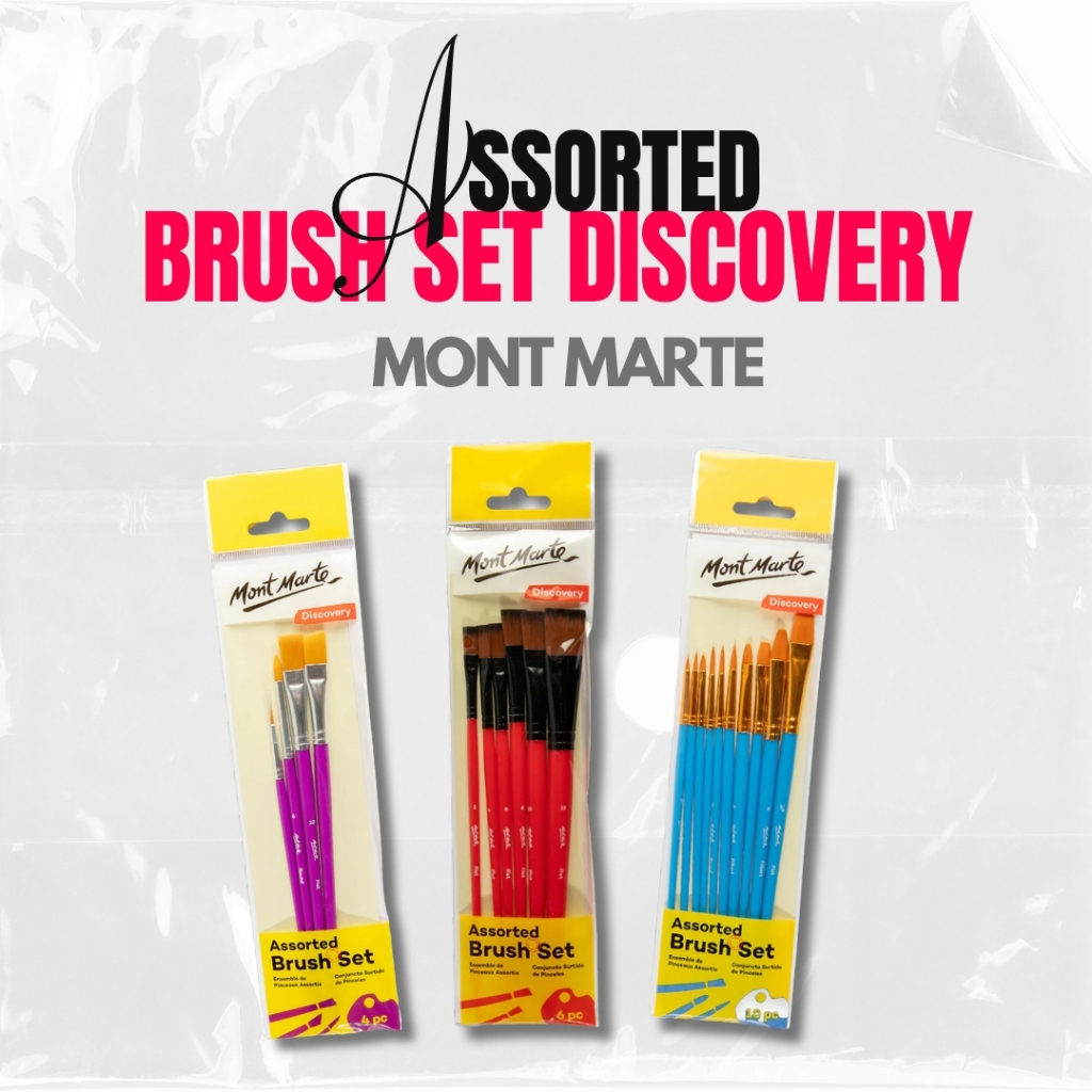 Bộ Cọ Mới Mont Marte - Assorted Brush Set Mont Marte - Nhiều Đầu Cọ Khác Nhau