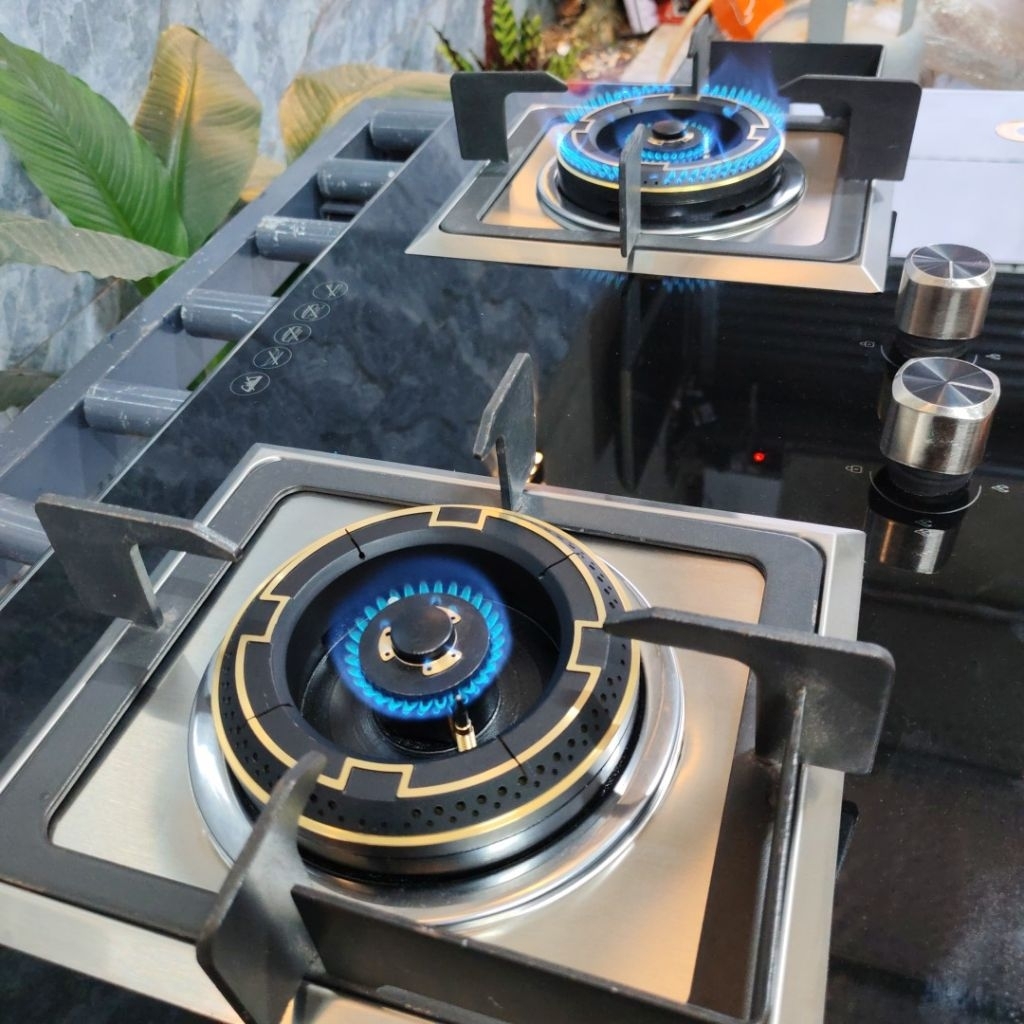 Bếp Gas Âm IKURA IV 7GPA Mặt Kính Cường Lực dày, Cảm Biến Nhiệt Ngắt Gas Có Thể Đặt Âm Or Dương