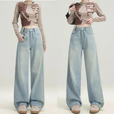 Quần Jean Bigsize Nữ Lưng Cao Basic Màu Xanh Wash Sáng Cá Tính Chất Denim 60-100kg Q568