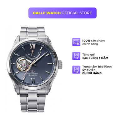 Đồng hồ nam Orient Star Watch RE-AT0021L00B lộ cơ mặt kính Sapphire dây thép đeo tay chính hãng