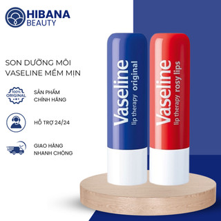  Son Thỏi Vaseline Dưỡng Ẩm Chống Nứt Nẻ Môi Có Màu Không Màu Lip Therapy Dạng Thỏi 4.8g 