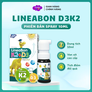  Lineabon D3 K2 Dạng Xịt Tiện Lợi - Hỗ Trợ Hấp Thu Canxi Cho Trẻ  1 lọ - 10ml  