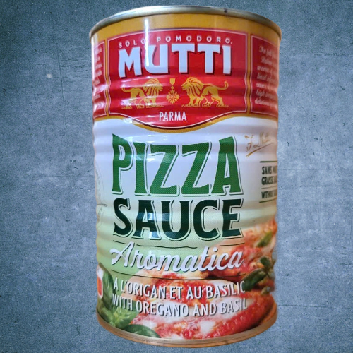 MUTTI << Lon 400g >> SỐT PIZZA (CÀ CHUA, HÚNG QUẾ, KINH GIỚI) / Ý / PARMA Pizza Sauce Aromatica with