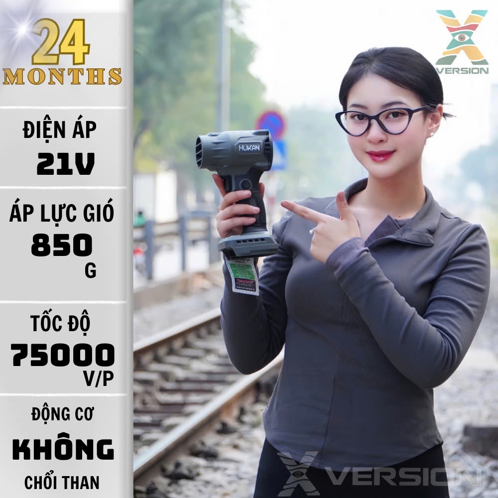 Máy thổi phản lực HUKAN G2TPL-F3,Áp lực gió 850g - Tốc độ gió 55m/s - Xversion