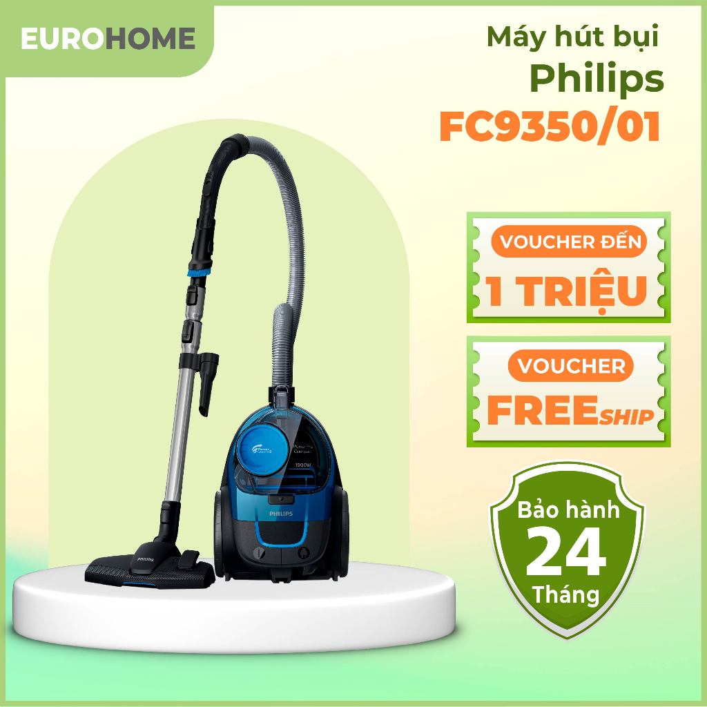 Máy hút bụi dạng hộp Philips FC9350 - 1800W, bảo hành 2 năm | Hàng chính hãng