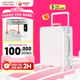  Vali SUNNY MIRA size 21 25 inch nhựa PC bo góc khung nhôm - bảo hành 5 năm 