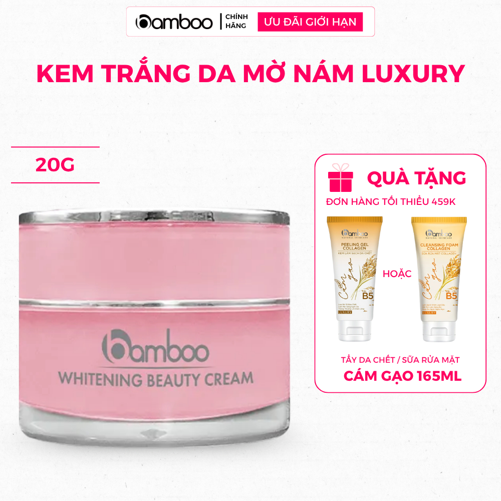  Kem dưỡng trắng da mờ nám BAMBOO làm mờ thâm sạm đều màu da dưỡng ẩm căng bóng tự nhiên 