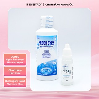  Combo nước ngâm lens + nước nhỏ mắt lens EYEIYAGI vệ sinh cấp ẩm kính áp tròng chính hãng Hàn Quốc 