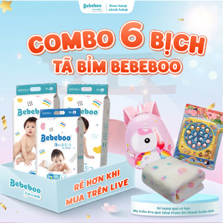  COMBO 6 BỊCH Tã Bỉm Dán Quần Bebeboo Nhật Bản mỏng mềm thấm hút tốt đủ size 