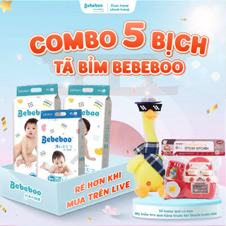  Combo 5 Bịch Tã Bỉm Dán  Quần Bebeboo Nhật Bản Thấm Hút Tốt,Đủ Size 