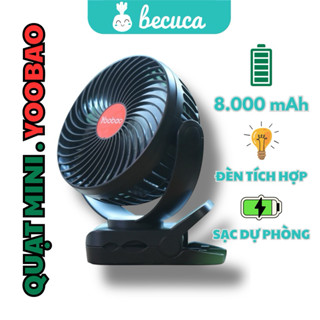  QUẠT SẠC TÍCH ĐIỆN MINI YOOBAO Pin 6400mah DUNG LƯỢNG CAO NHẤT Dùng Được 32H Liên Tục 