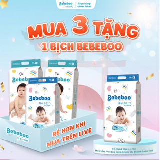   Mua 3 Tặng 1 Bịch  COMBO 4 Bịch Tã Bỉm Dán Quần BEBEBOO NHẬT BẢN siêu mềm siêu thấm hút khô tháng đủ size cho bé 