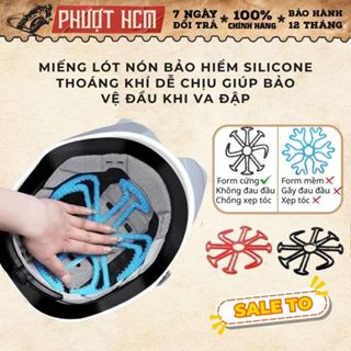 Lót mũ nón bảo hiểm Silicon Massage  chống xẹp tóc, làm mát, chăm sóc bảo vệ da đầu
