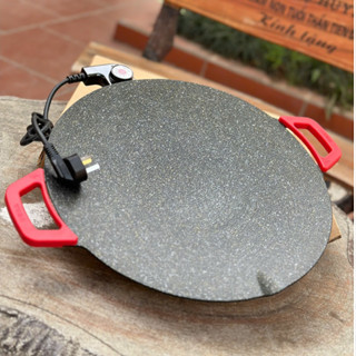 SIZE BIG Chảo nướng không dầu,chảo điện nướng chống dính đa năng ,chảo đá Nướng Thịt BBQ(40CM).