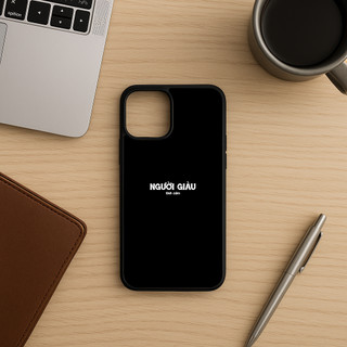 Ốp lưng điện thoại Unique Case dành cho iPhone in chữ giàu tình cảm TYPO104