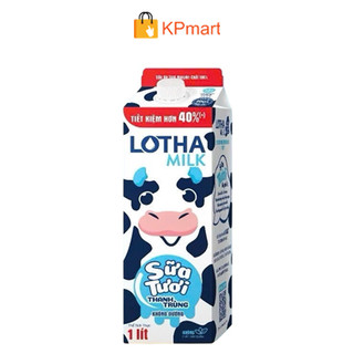  Sữa tươi thanh trùng không đường Long Thành Lothamilk 1L 