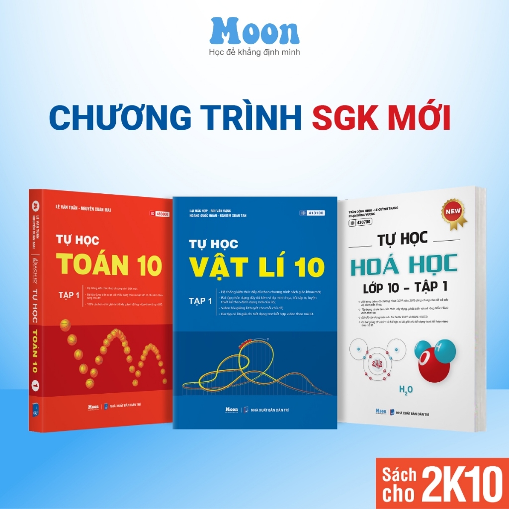 Sách - Tự học Toán Lý Hoá lớp 10  chương trình mới - bản mới nhất