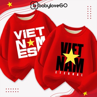  Áo sweater cho bé trai bé gái BabyloveGO áo Việt Nam chất nỉ haida dày ấm 