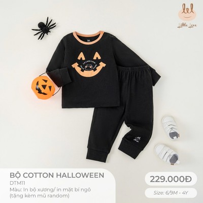 Bộ dài tay Halloween dành cho bé Lil Little Love (DTM11)