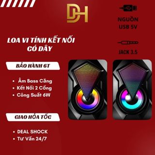  Loa máy tính Mini Để Bàn Âm Thanh Siêu Trầm Hay Có Đèn Led Đổi Màu S29 