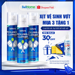  Mua 3 Tặng 1 Xịt vệ sinh vợt Pickleball BellHome 150ml – Làm sạch vợt khử mùi bảo vệ bề mặt 