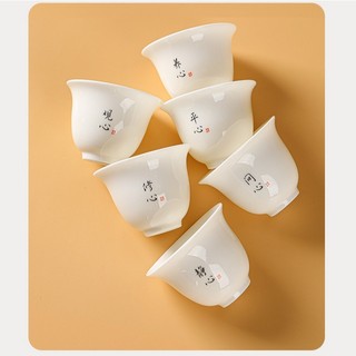 Bộ Ấm Chén Pha Trà Bằng Sứ Trắng Bạch Định Dáng Ấm Tây Thi